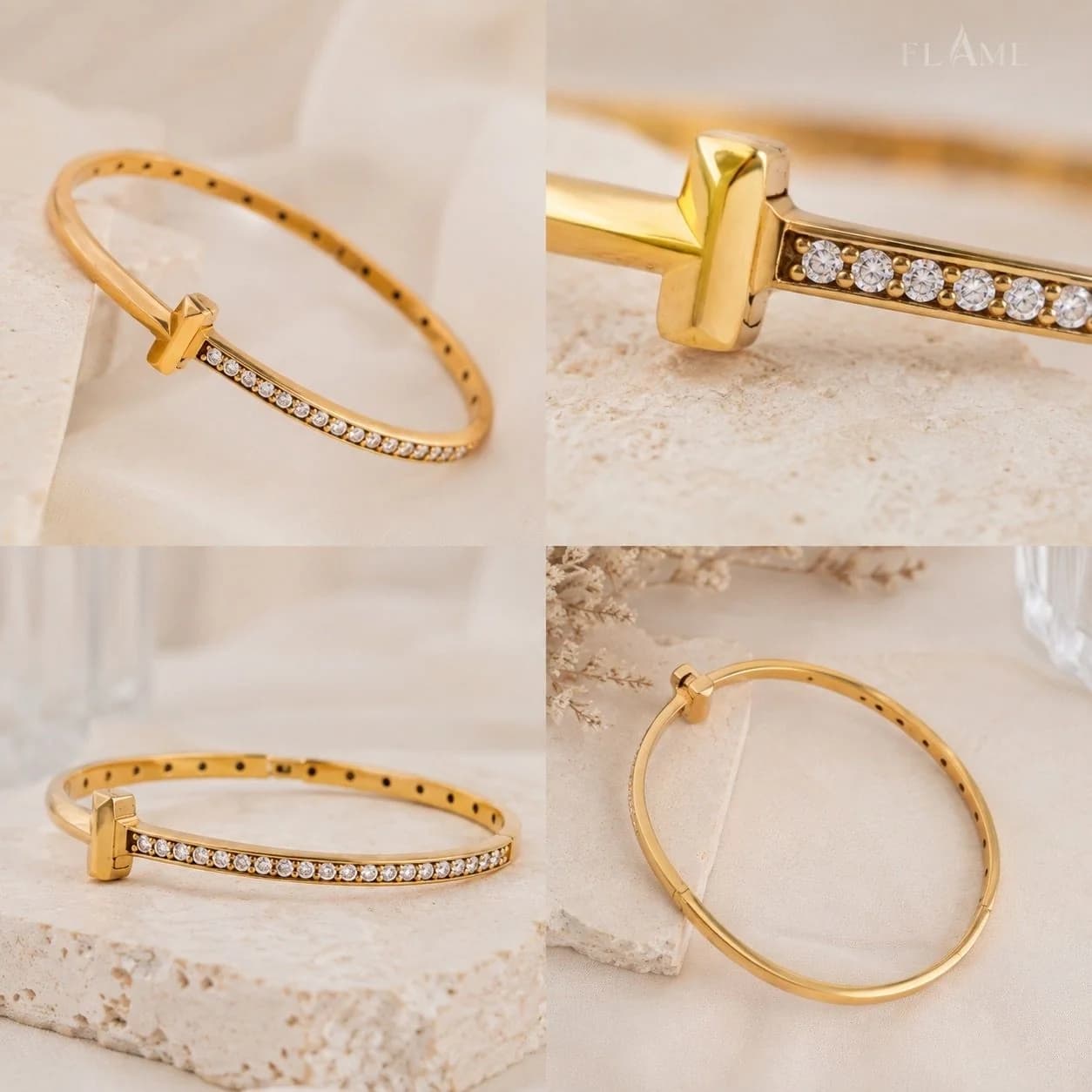 Flame Eclat Nail Pave Cuff